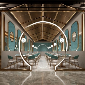 新中式粤菜馆3D模型下载